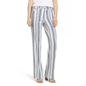 NYDJ Wylie Stripe Linen Blend Trousers Sz 4&6